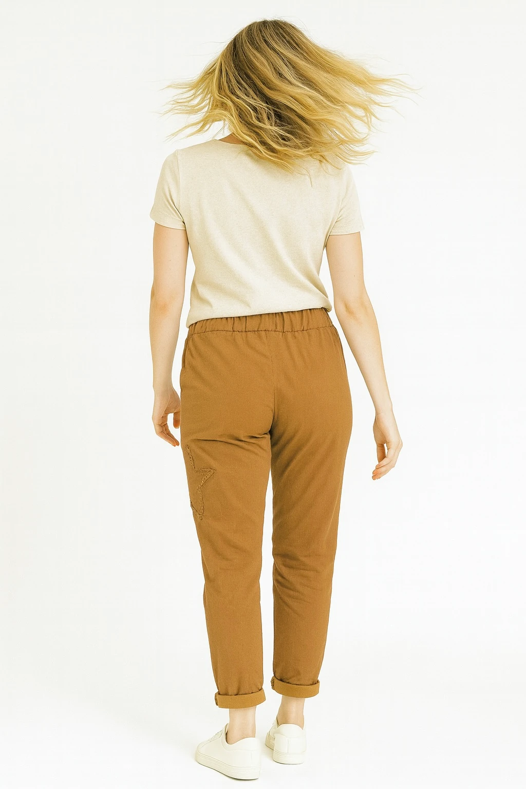 İtalyan Yıldız Detaylı Likralı Pantolon - TARÇIN