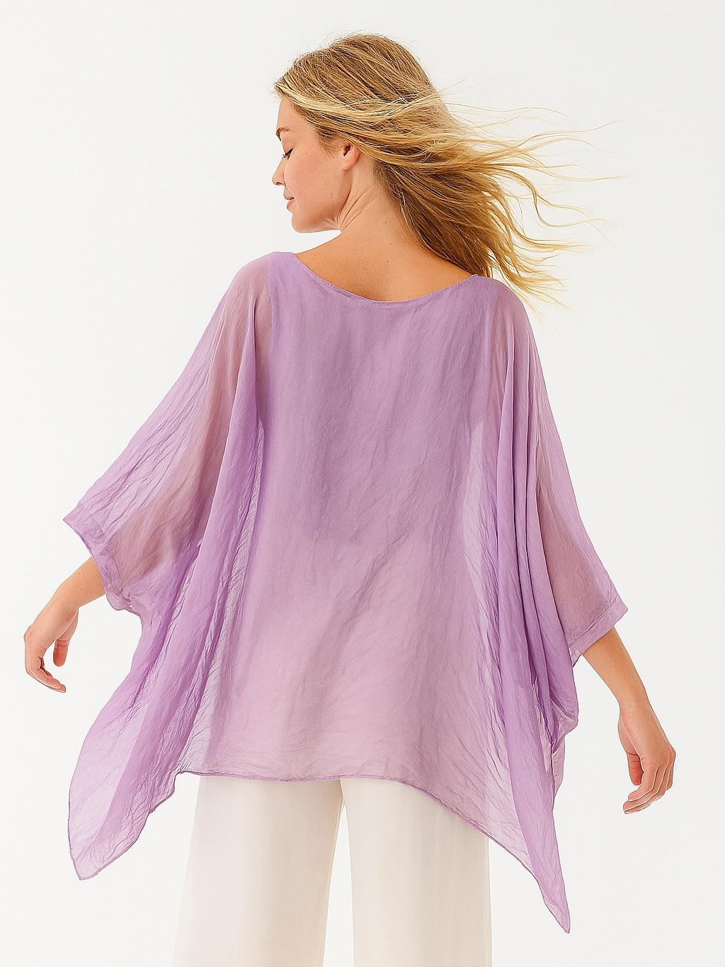 İtalyan İpek Bluz - LİLA