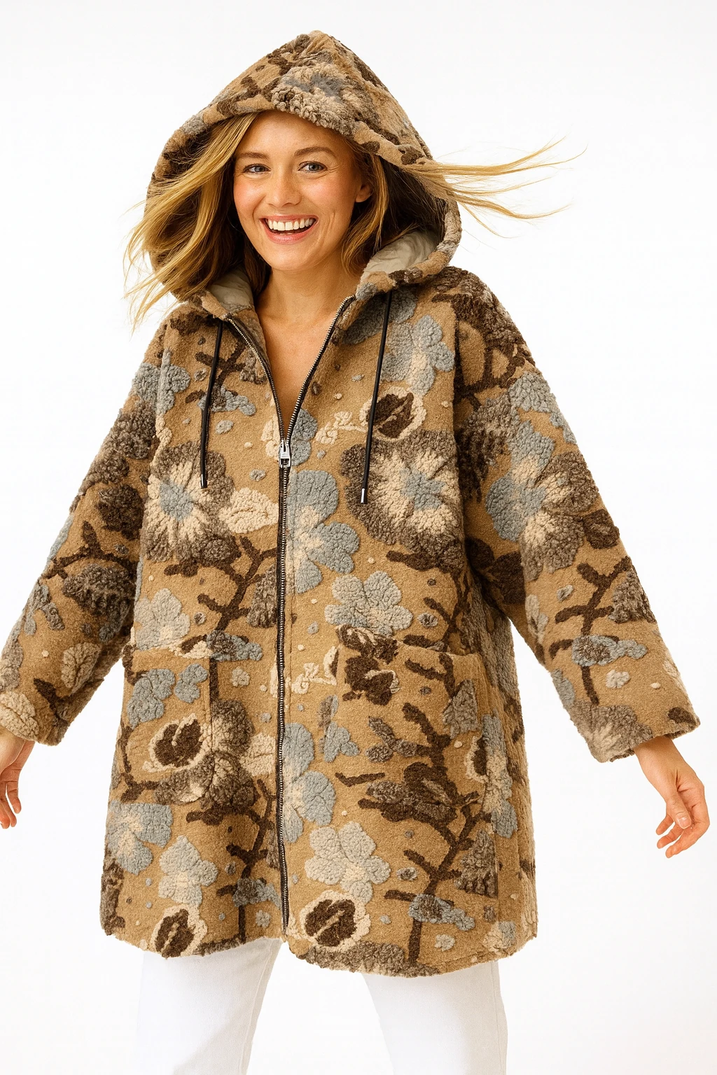 İtalyan Fermuarlı Keçe Kaban - BAL