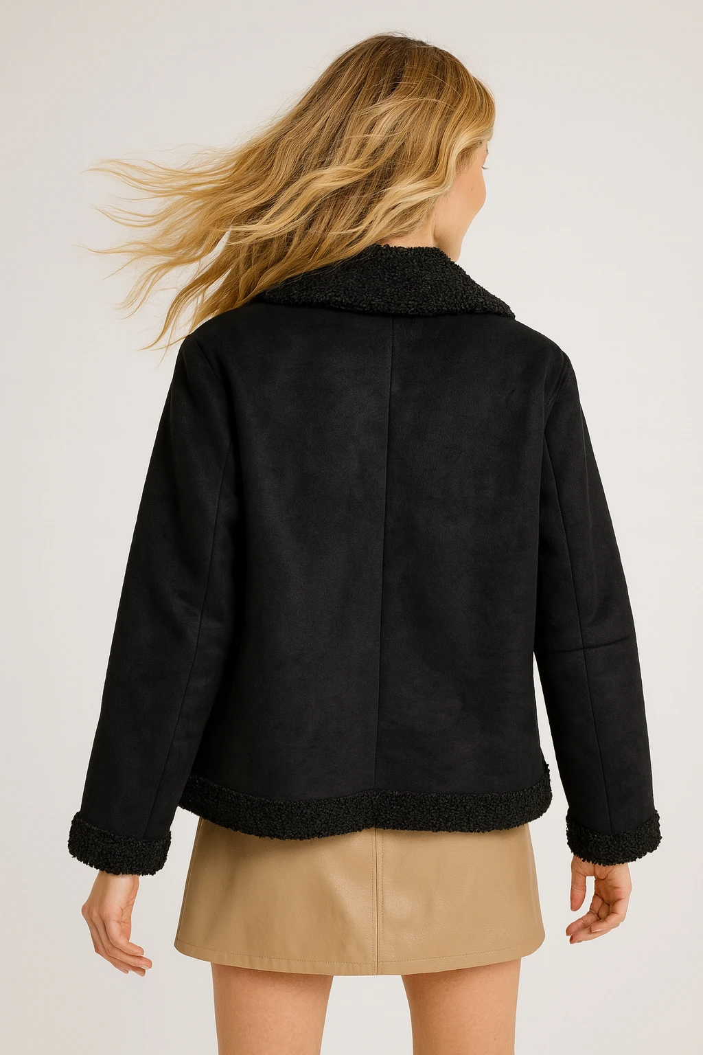 İtalyan Nubuk Ceket - SİYAH