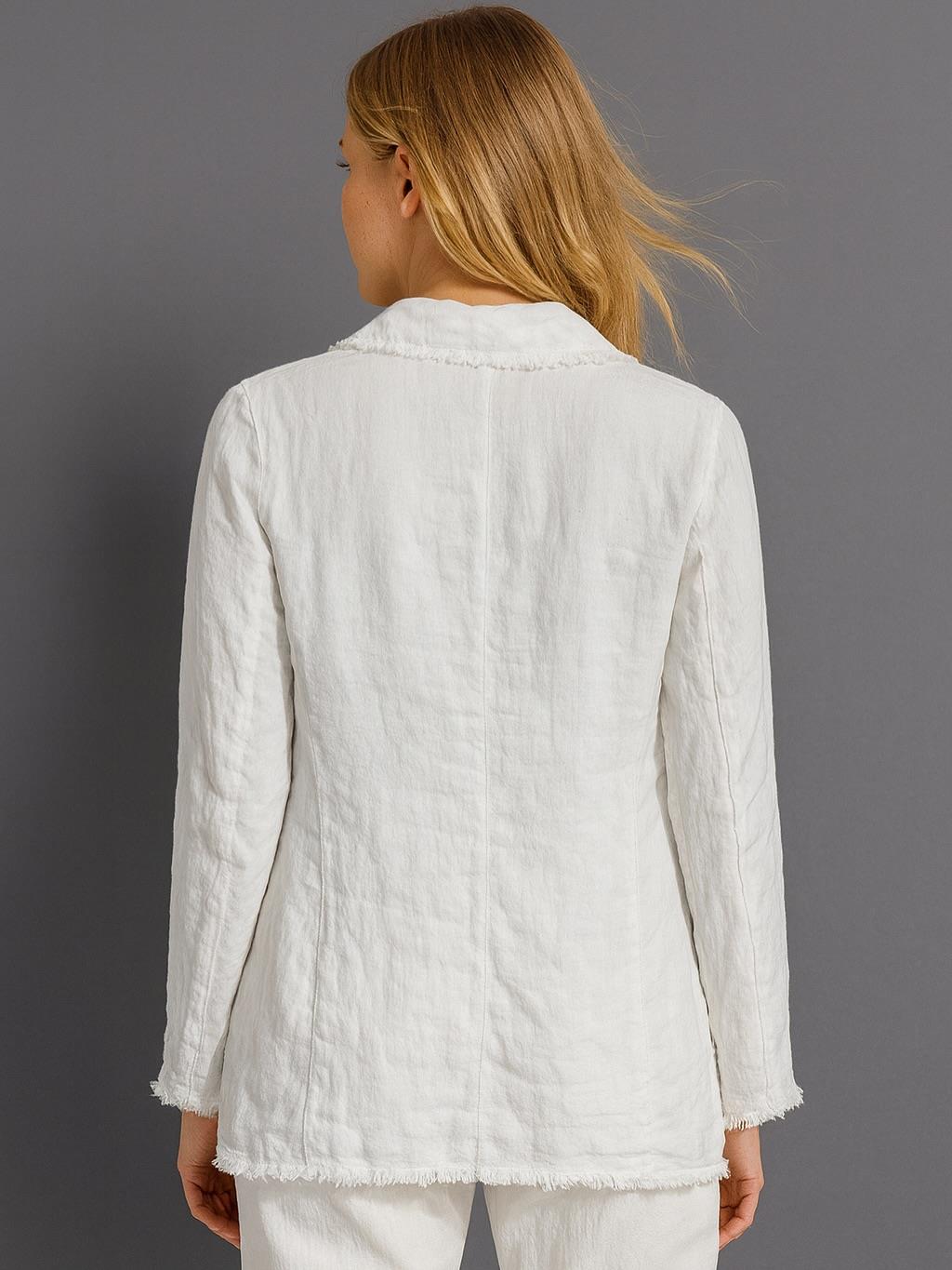 İtalyan Keten Ceket - BEYAZ
