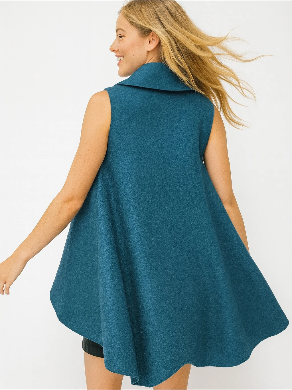 İtalyan Keçe Yelek - PETROL YEŞİLİ