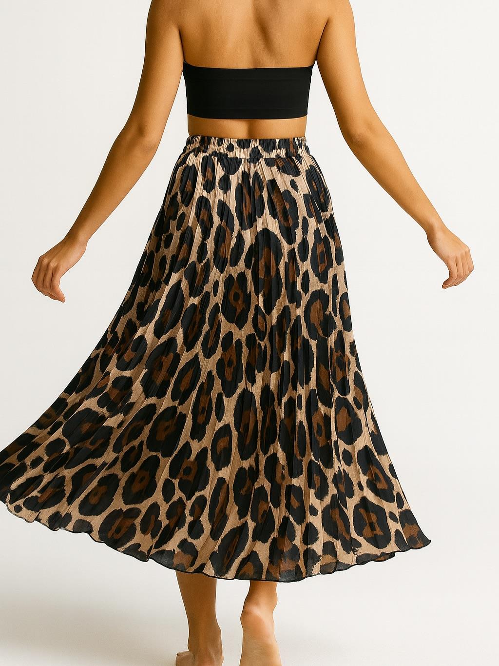 İtalyan Saten Lepoar Desen Etek