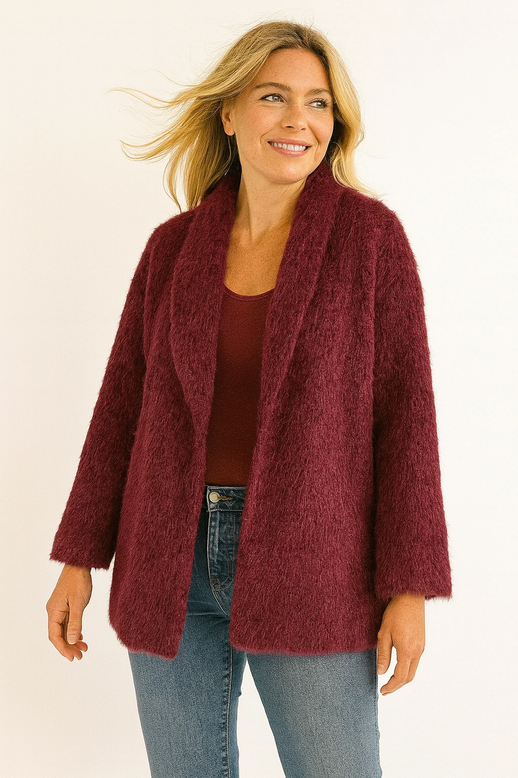 İtalyan Keçe Ceket - BORDO