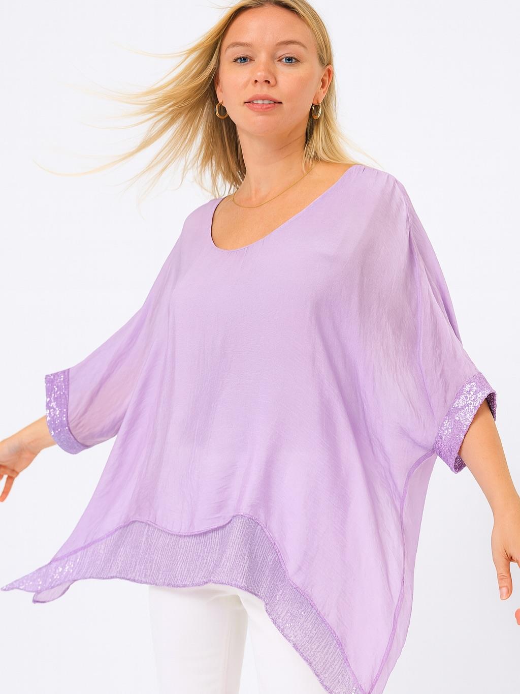 İtalyan İpek Bluz - MENEKŞE