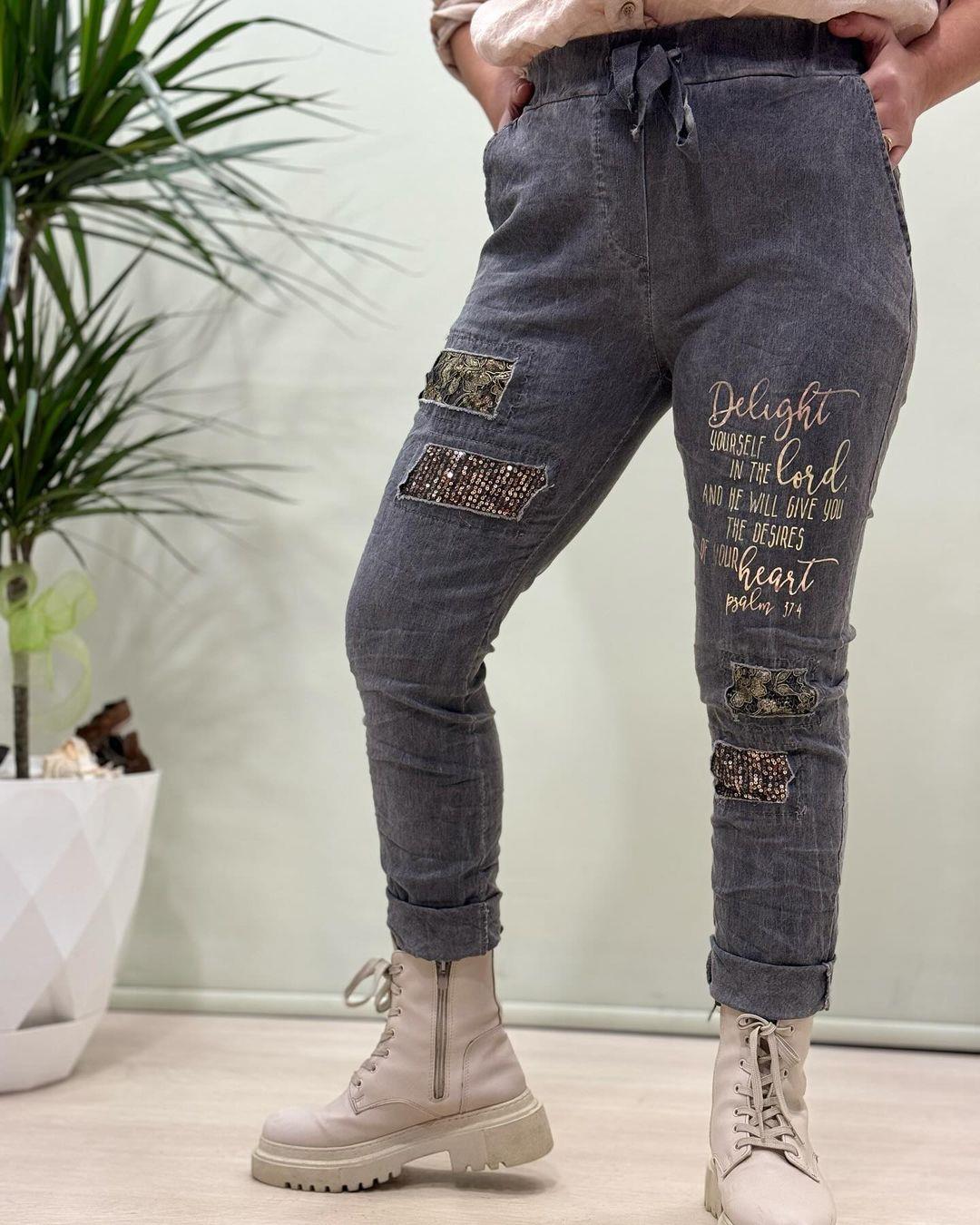 İtalyan Likralı Pantolon - ANTRASİT