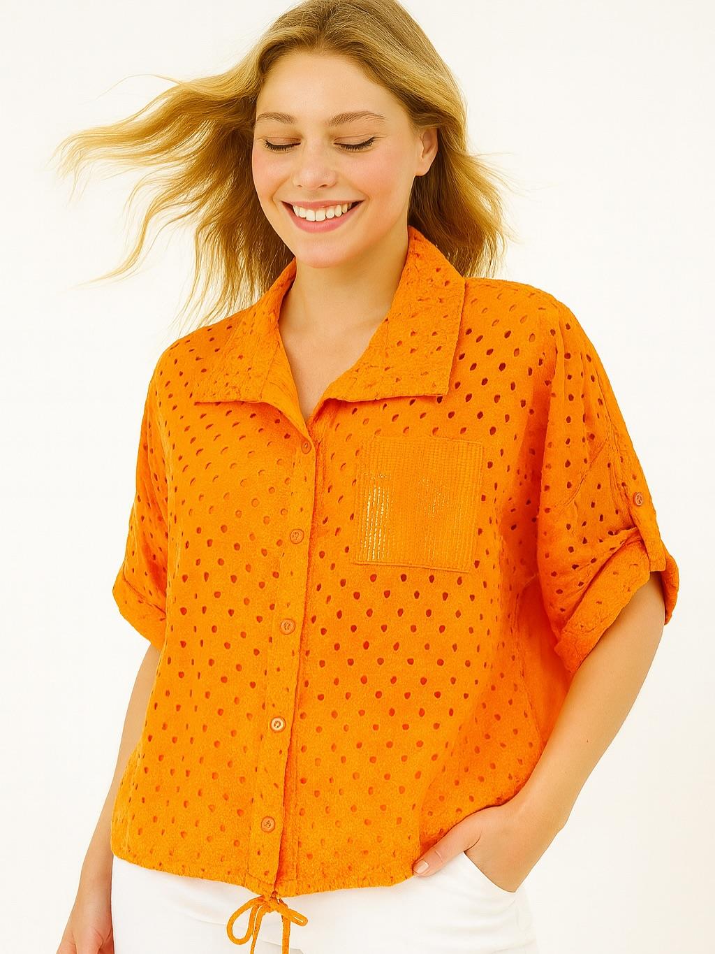 İtalyan Fisto Gömlek - TURUNCU