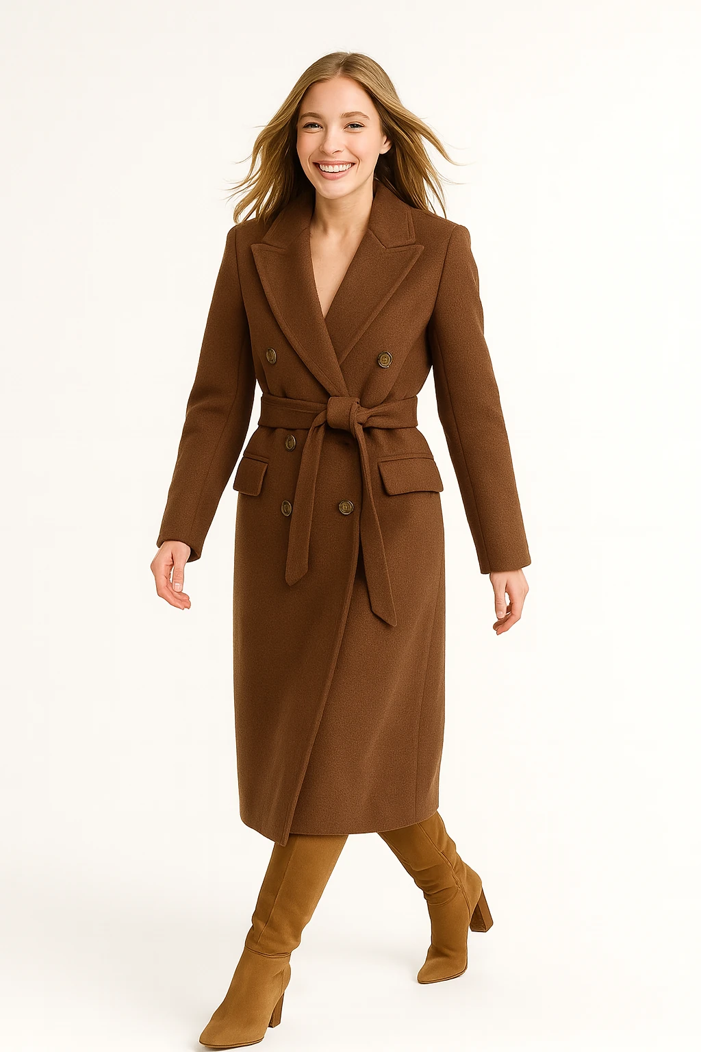 İtalyan Orjinal Vakko Manto - KAHVERENGİ