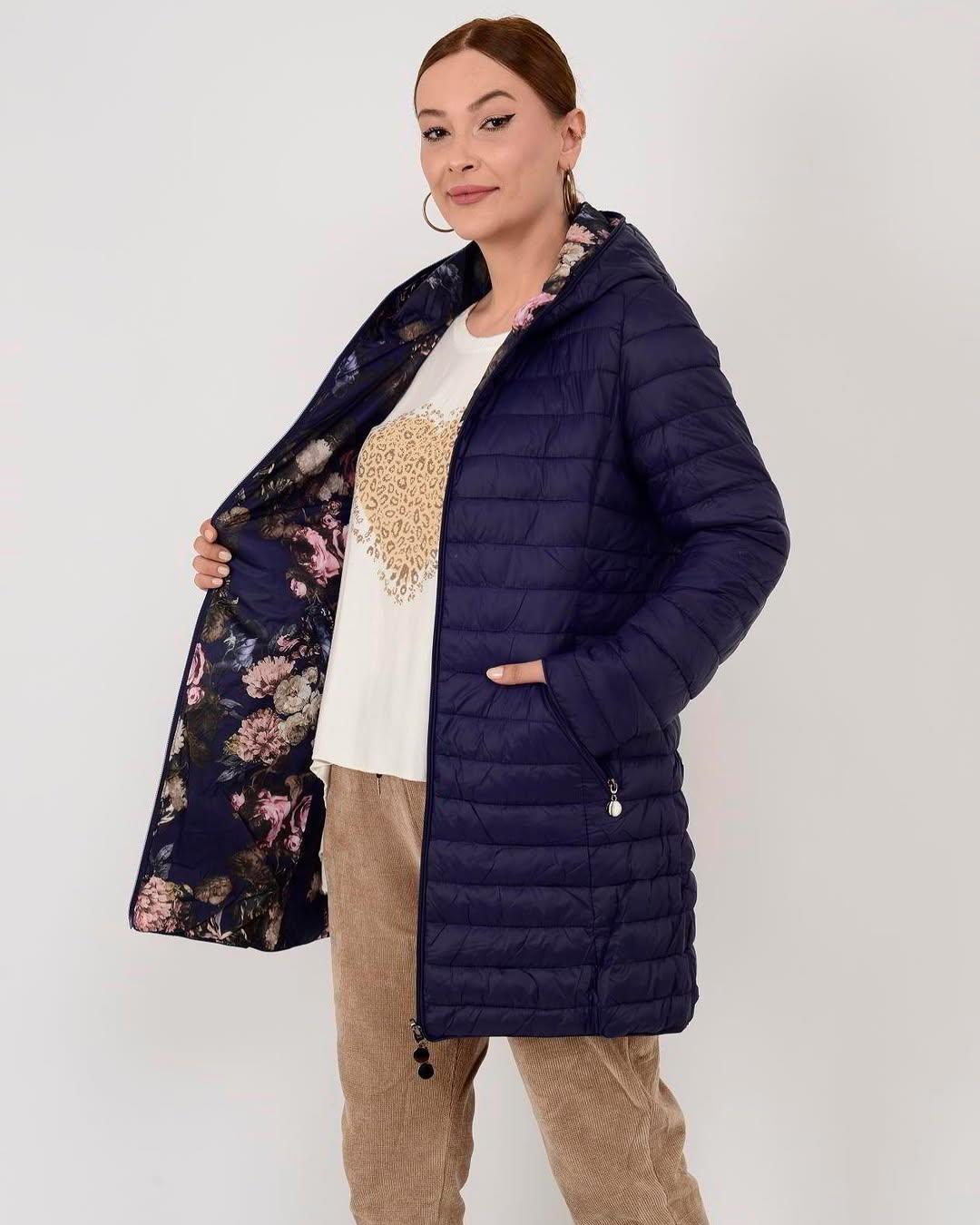 İtalyan Çift Taraflı Mont - LACİVERT