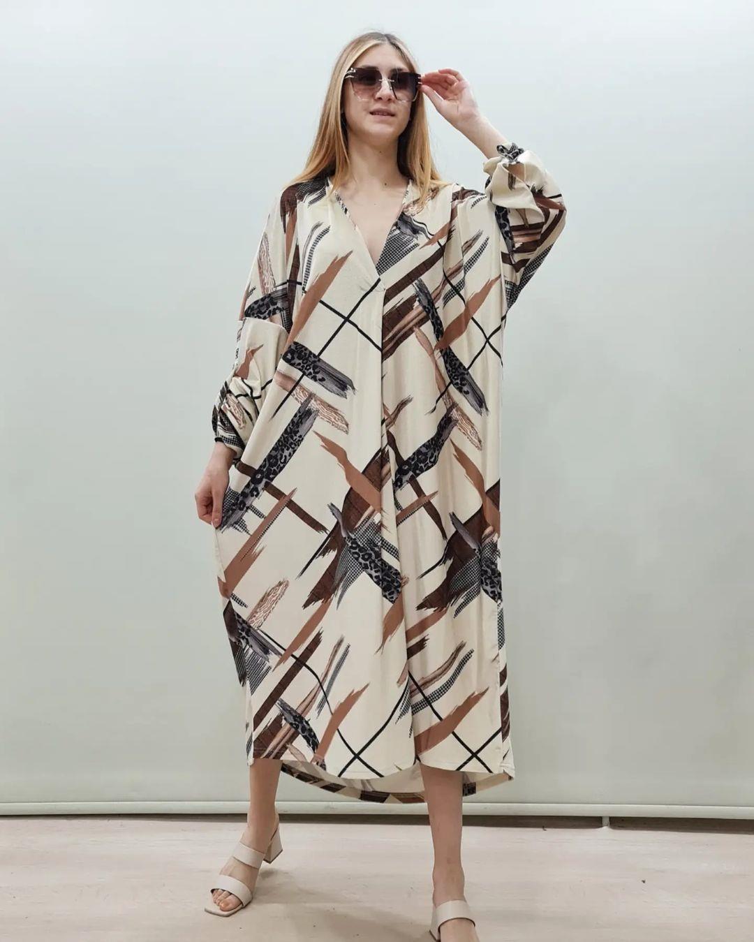 İtalyan Kadife Elbise - BEJ