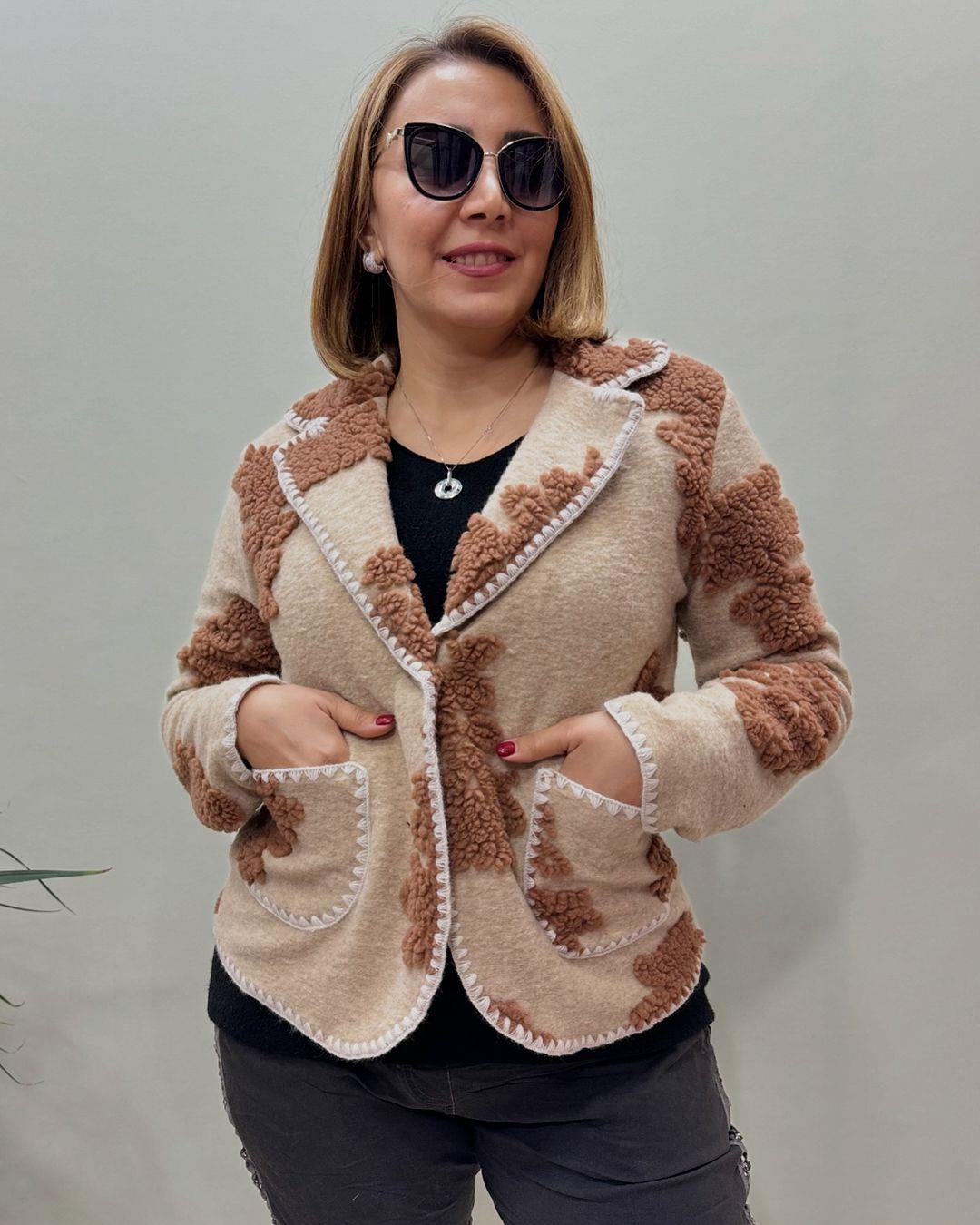 İtalyan Keçe Kaban - BEJ