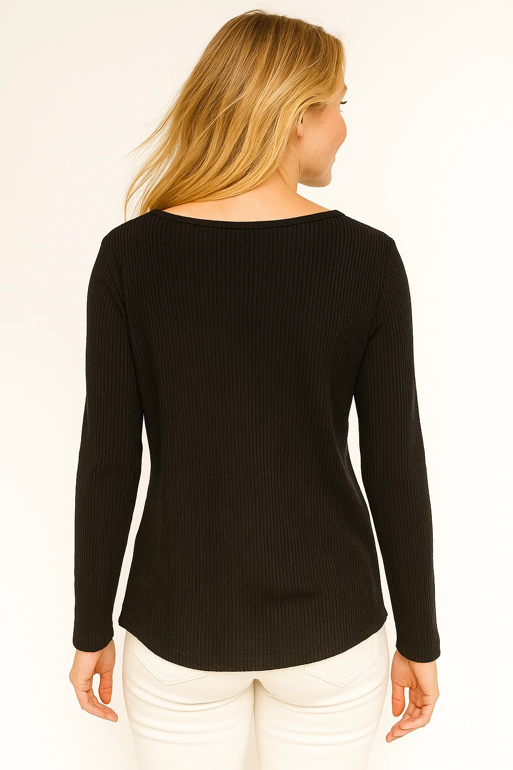 İtalyan Bağlama Detaylı Bluz - SİYAH