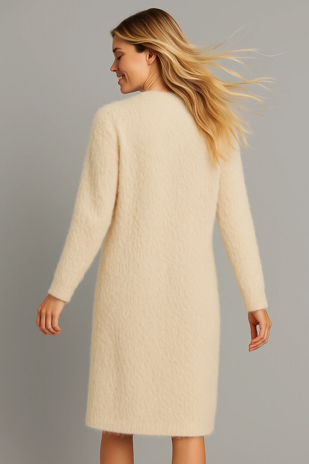 İtalyan Angora Hırka - BEJ