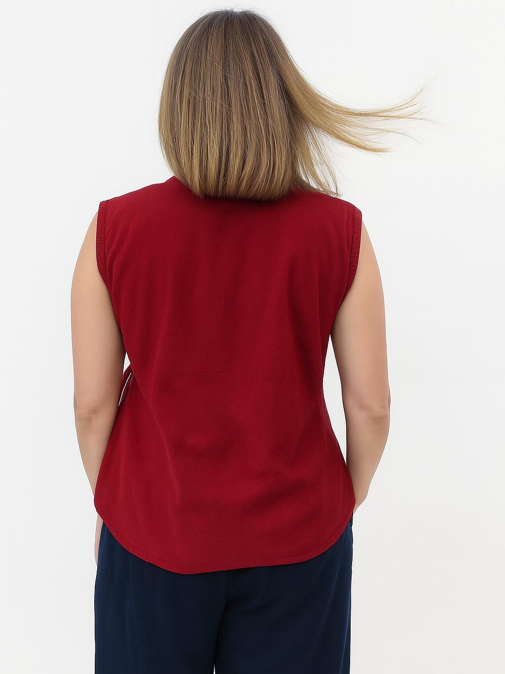 İtalyan Kadife Tasarım Yelek - BORDO