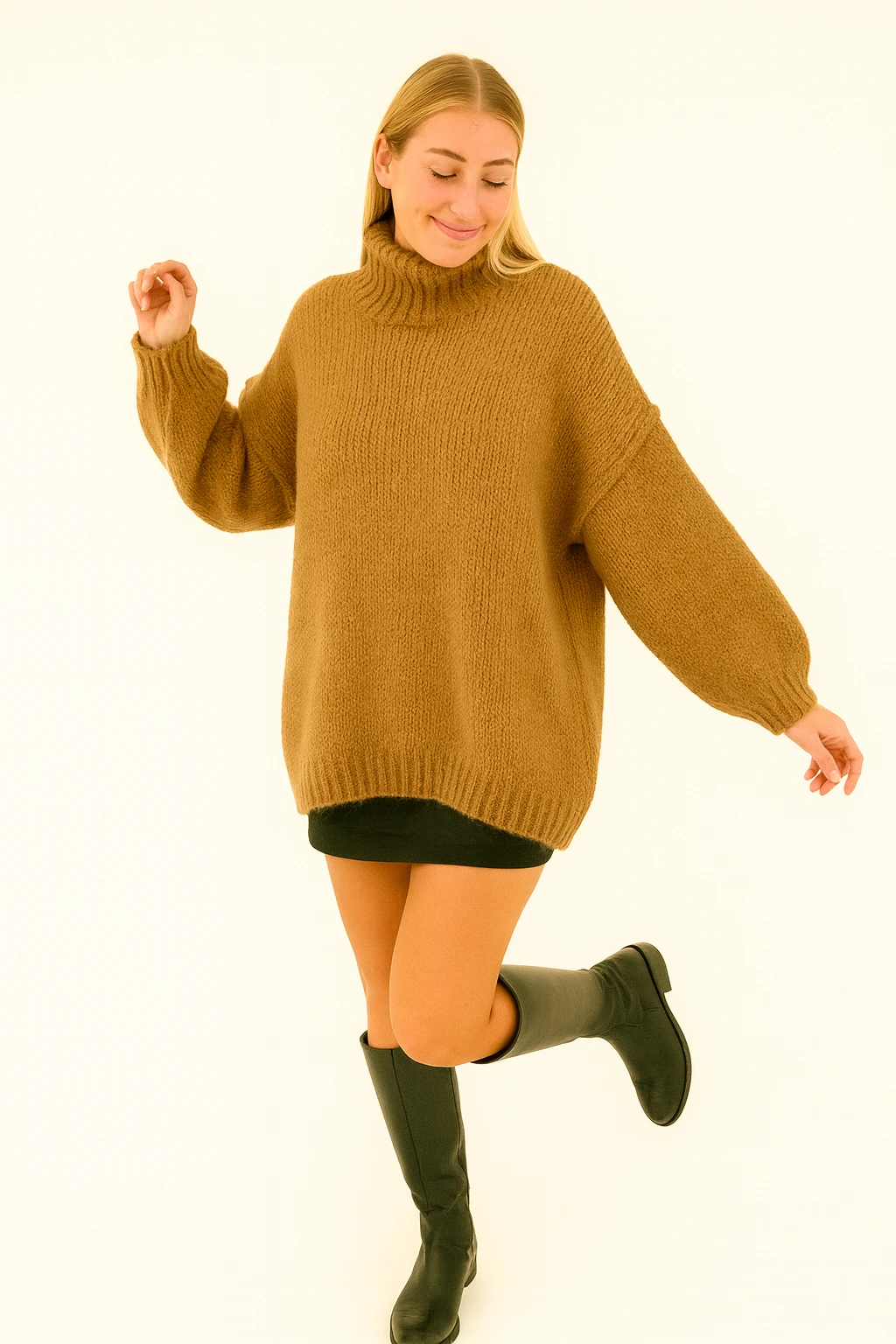 İtalyan Balıkçı Yaka Triko Kazak - BAL