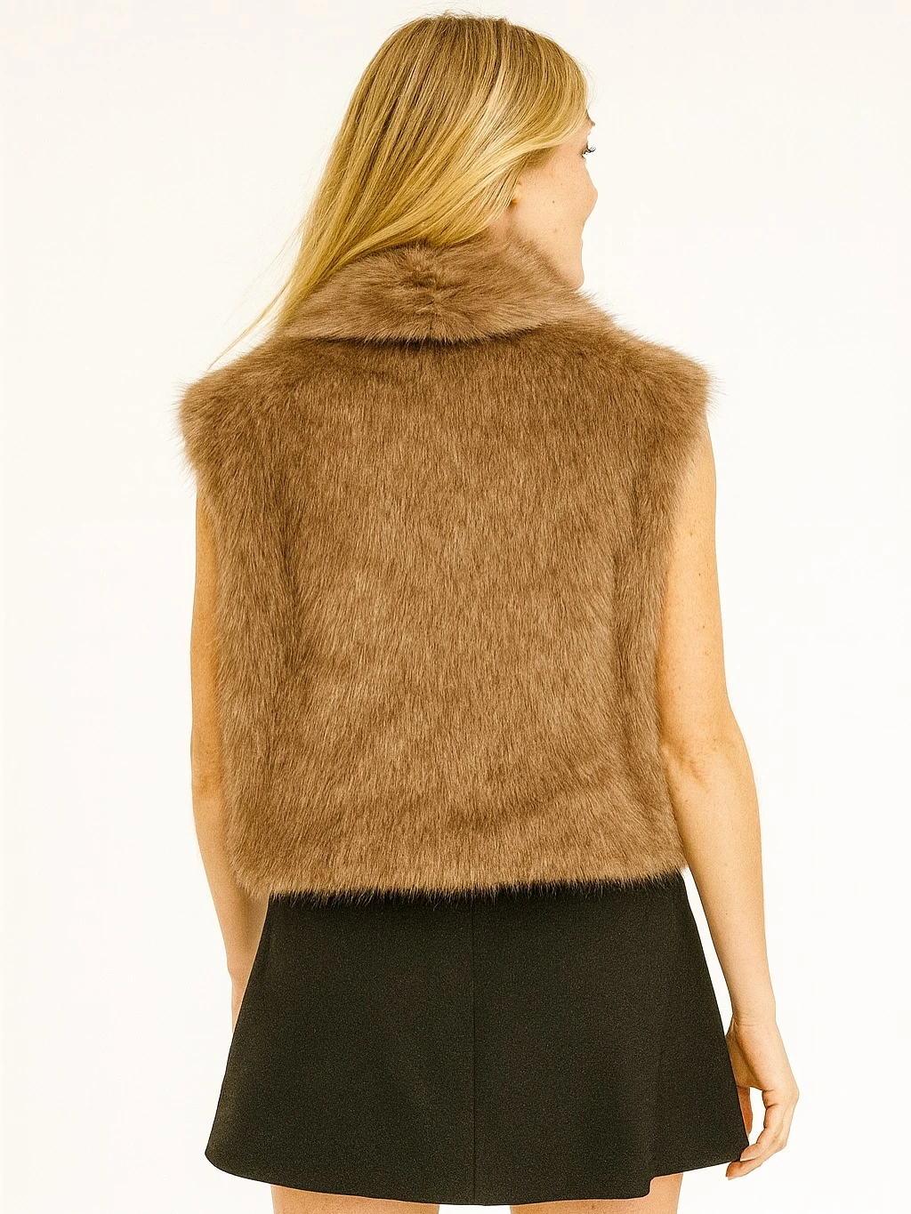 İtalyan Kürk Yelek - KAHVE