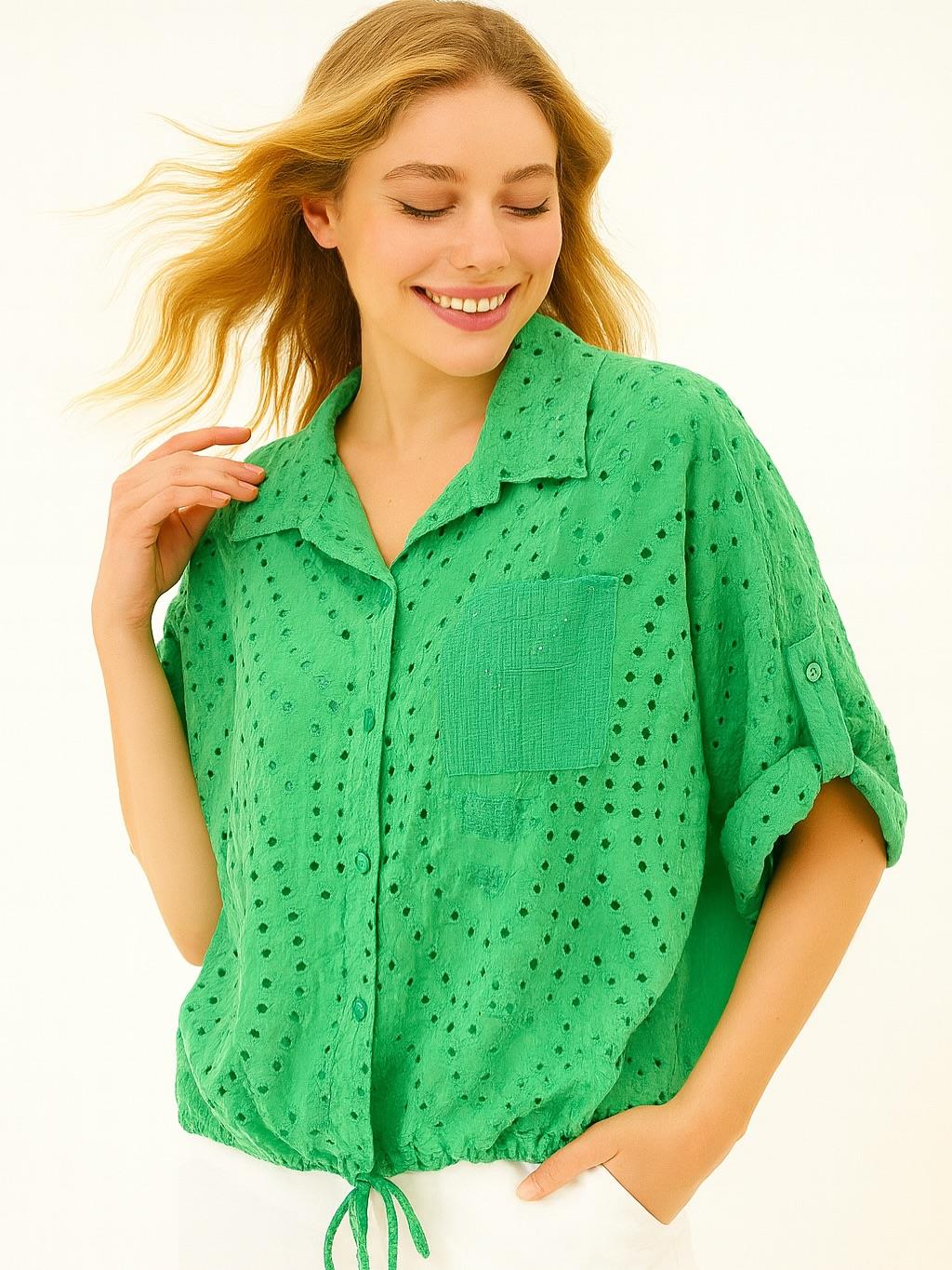 İtalyan Fisto Gömlek - YEŞİL