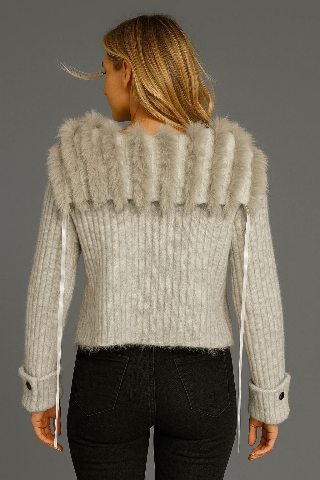 İtalyan Tasarım Triko Hırka - KOYU BEJ