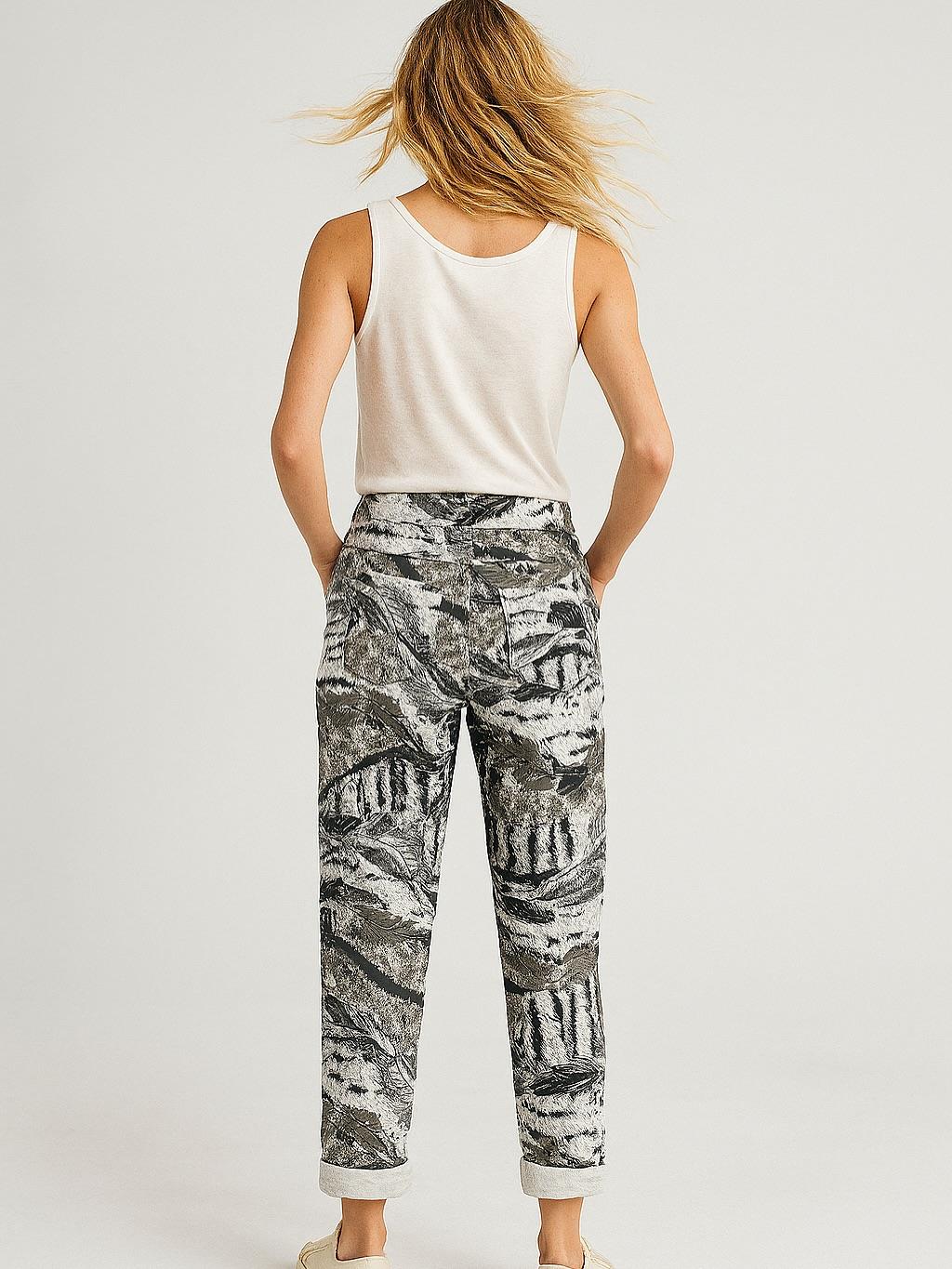 İtalyan Likralı Pantolon - BEYAZ