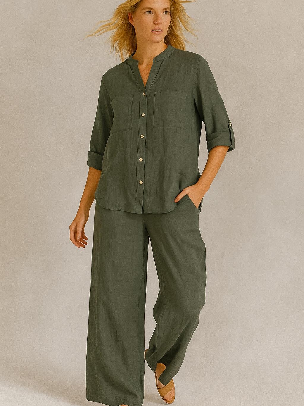 İtalyan Keten Takım - ANTRASİT