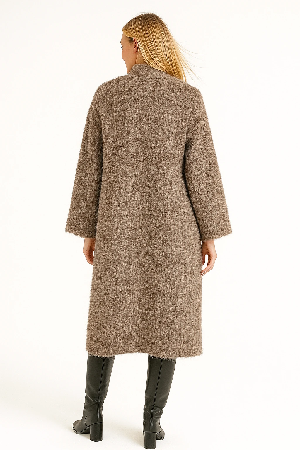 İtalyan Cep Detaylı Keçe Kaban - VİZON