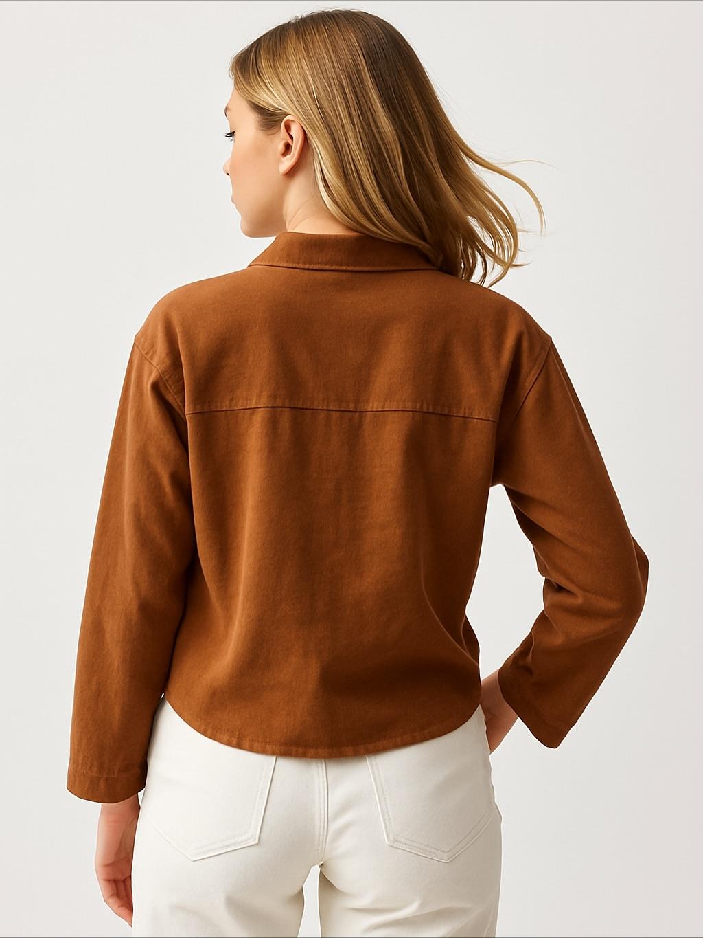 İtalyan Kadife Gömlek - TARÇIN