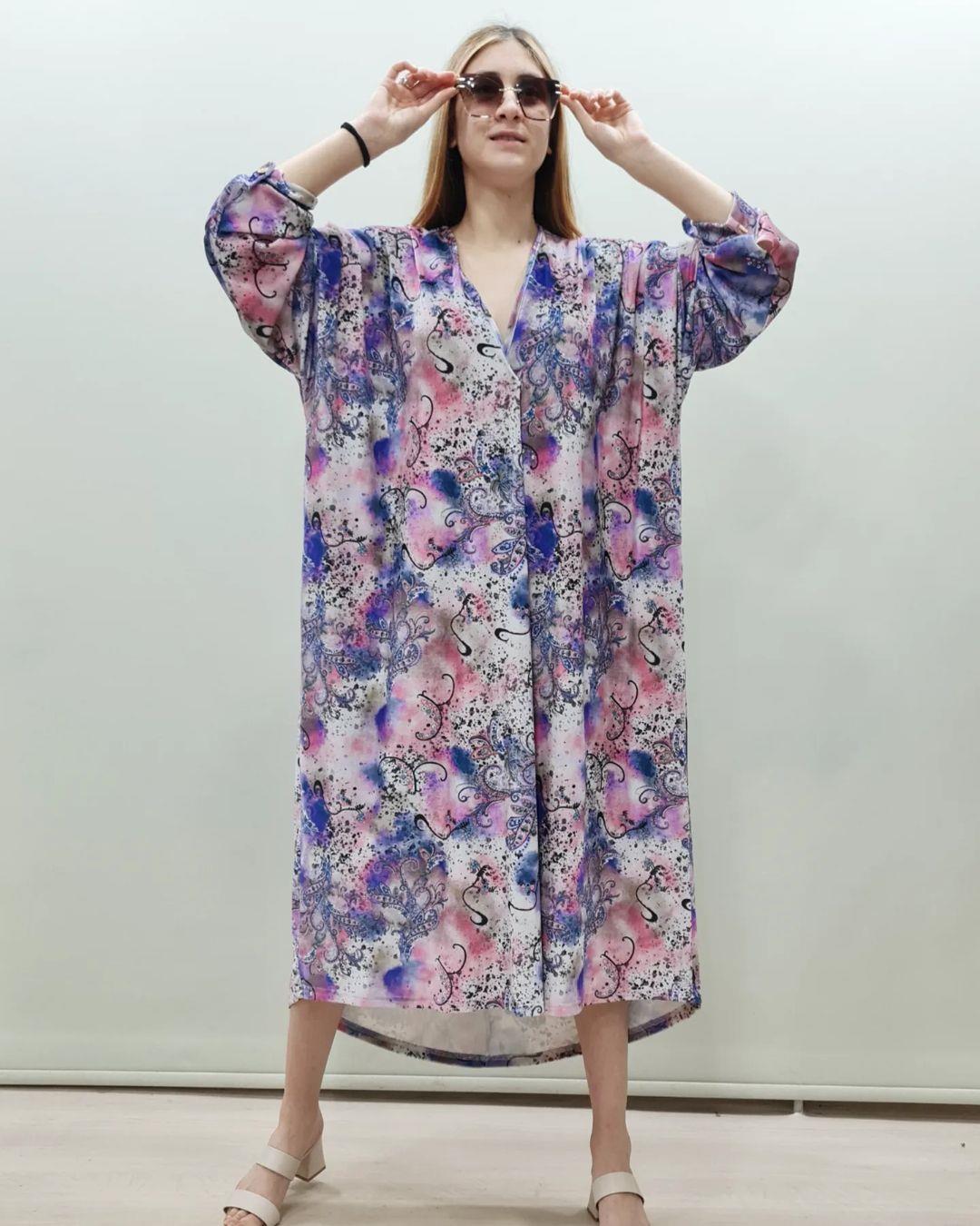 İtalyan Kadife Elbise - PEMBE