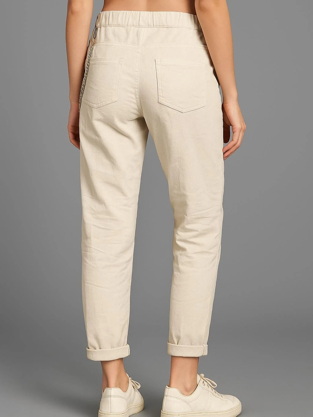 İtalyan Likralı Pantolon - BEJ