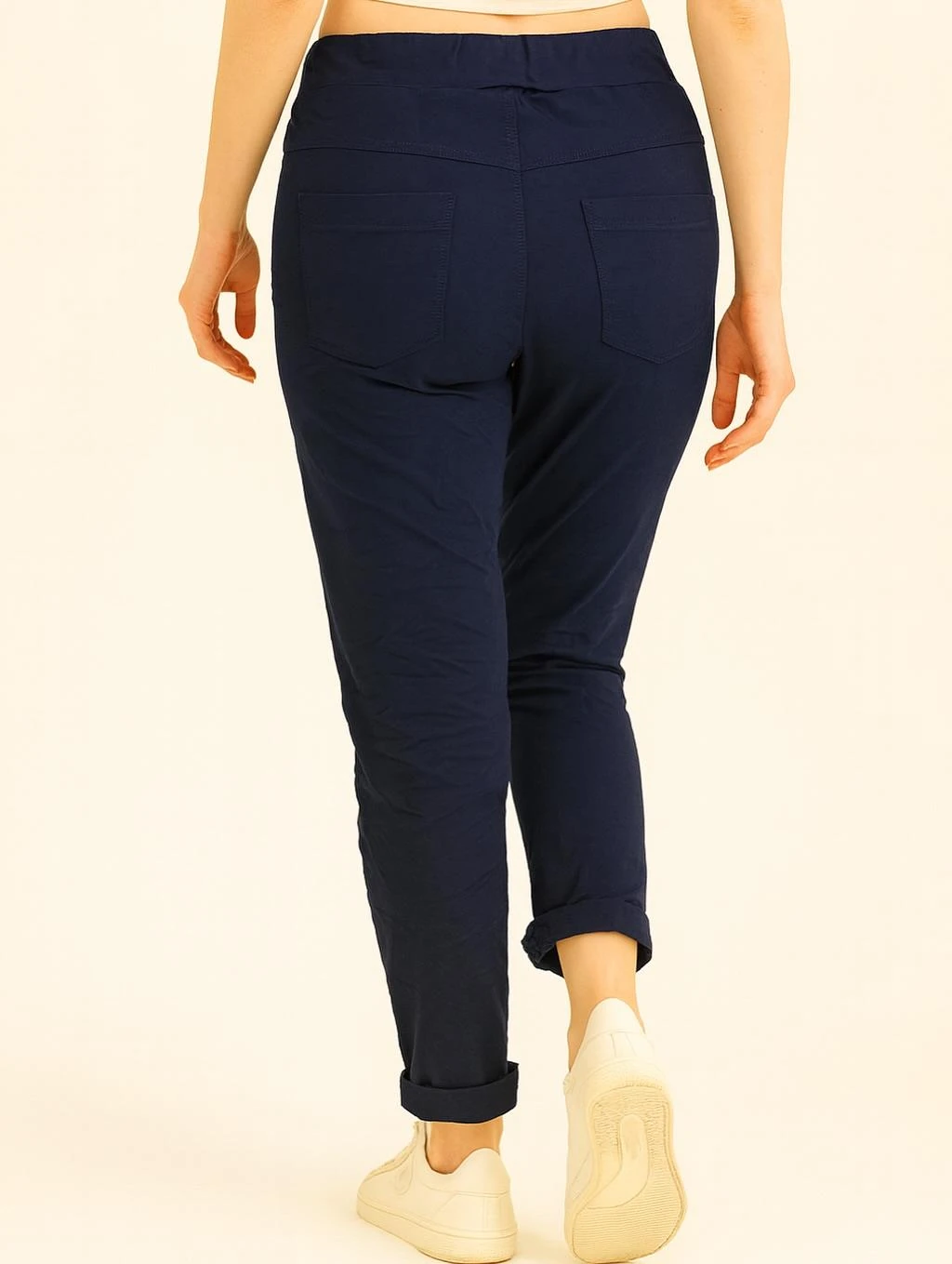 İtalyan Likralı Pantolon - LACİVERT