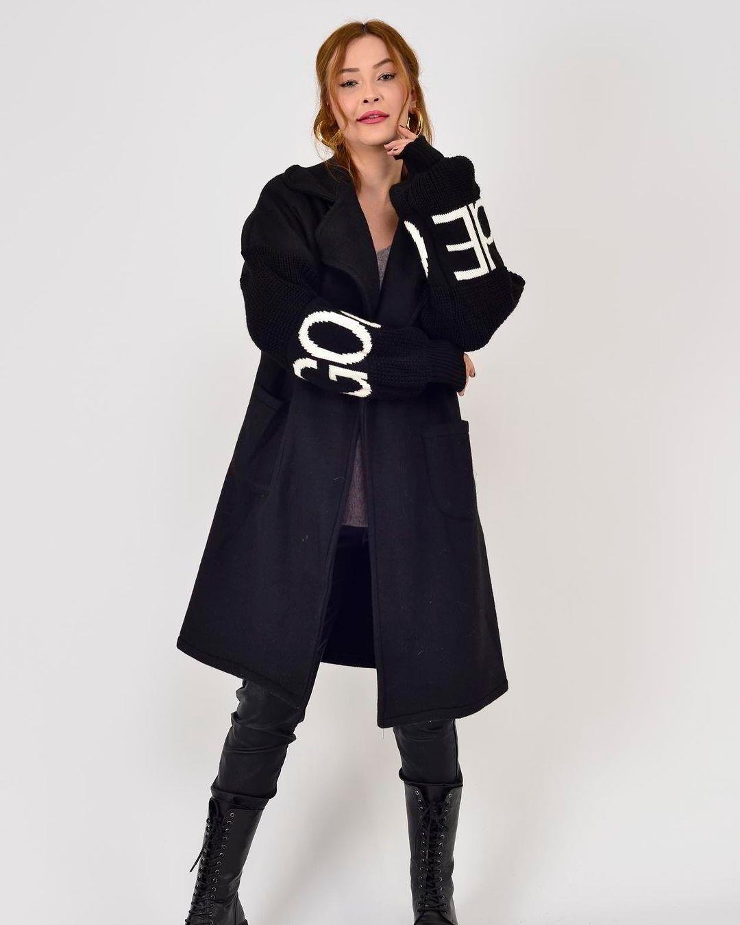 İtalyan Keçe Kaban - SİYAH