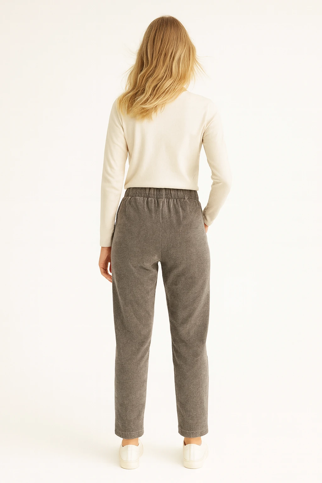 İtalyan Kadife Pantolon - BUZ GRİSİ