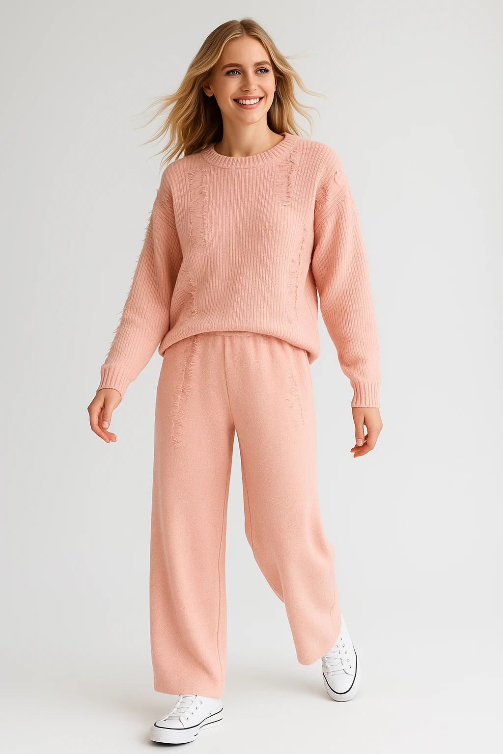 İtalyan Triko Takım - PUDRA PEMBE
