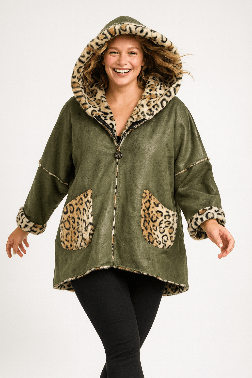 İtalyan İçi Kürklü Kısa Kaban - HAKİ