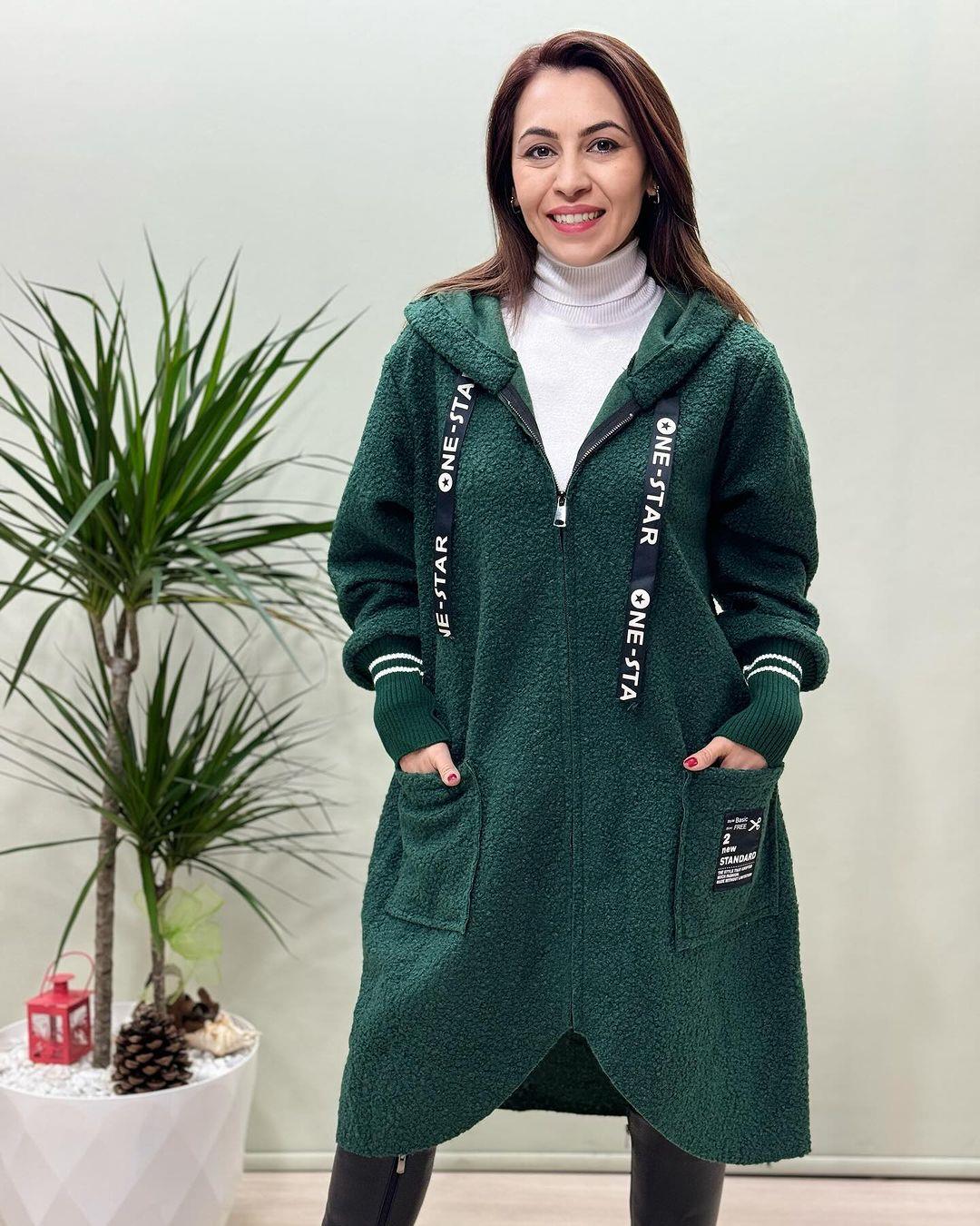 İtalyan Buklet Kaban - ZÜMRÜT YEŞİLİ