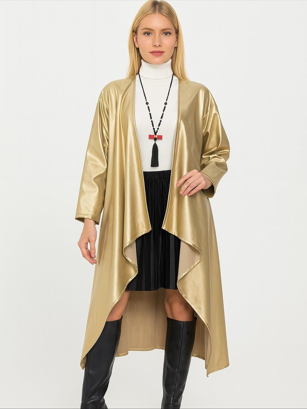 İtalyan Deri Kap - GOLD