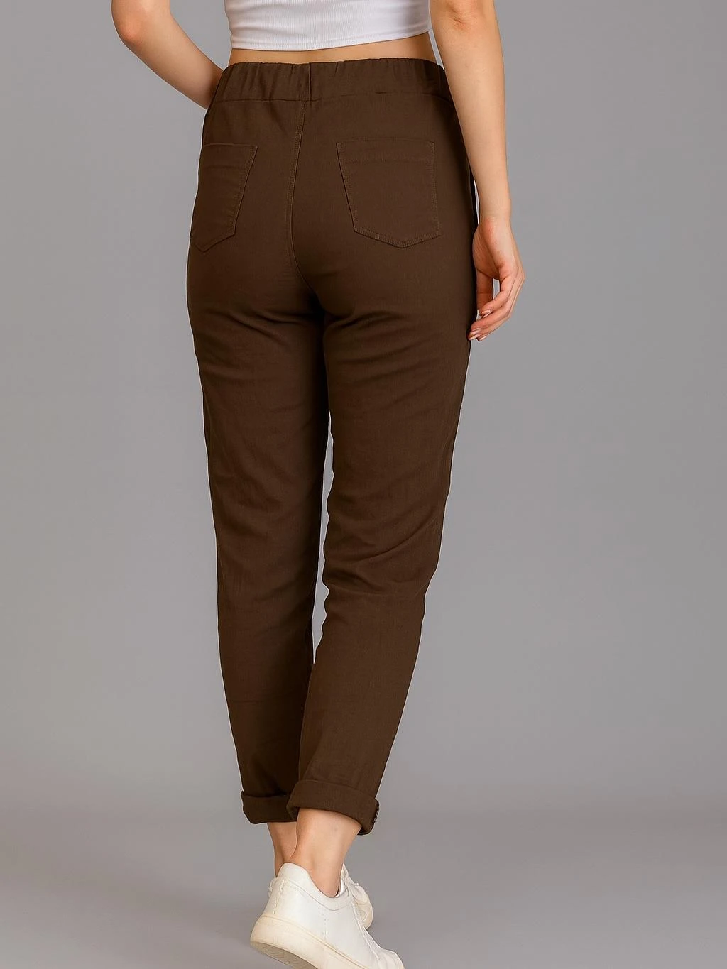 İtalyan Likralı Pantolon - KAHVERENGİ