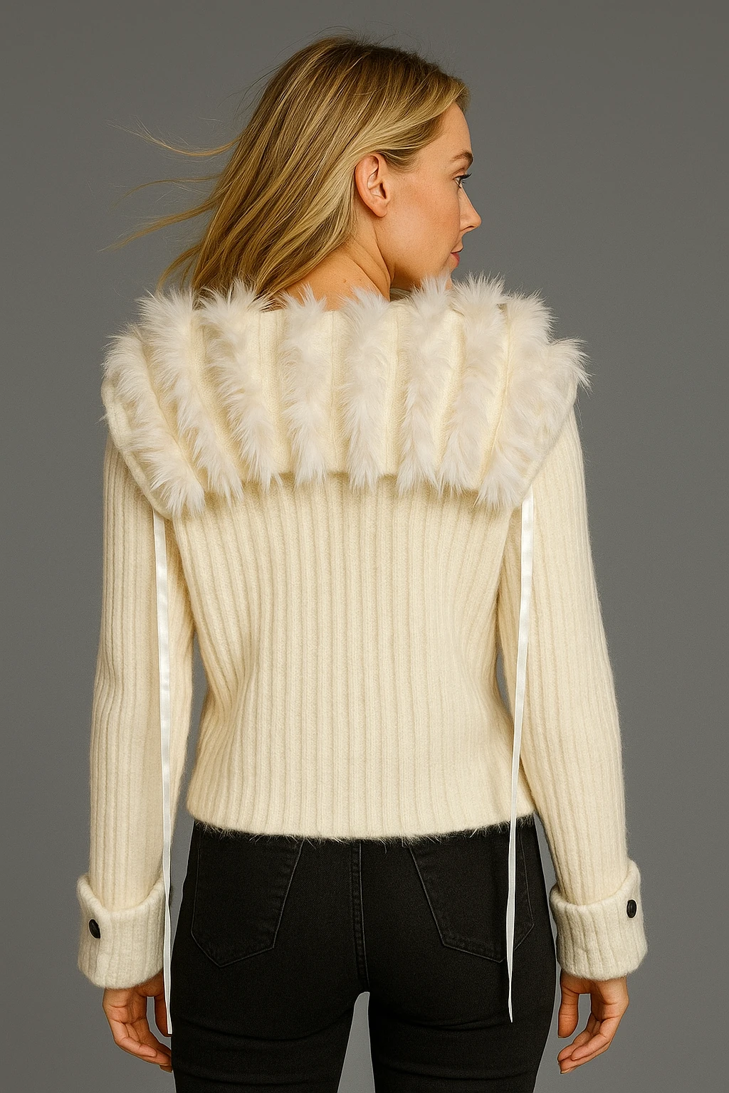 İtalyan Tasarım Triko Hırka - BEJ