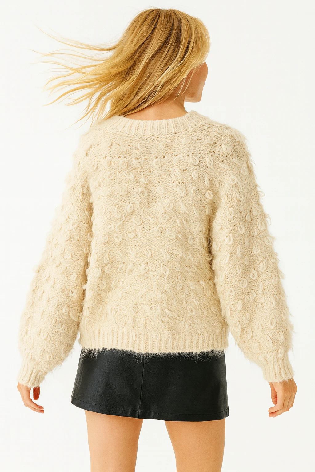 İtalyan Özel Tasarım Triko Bluz - BEJ