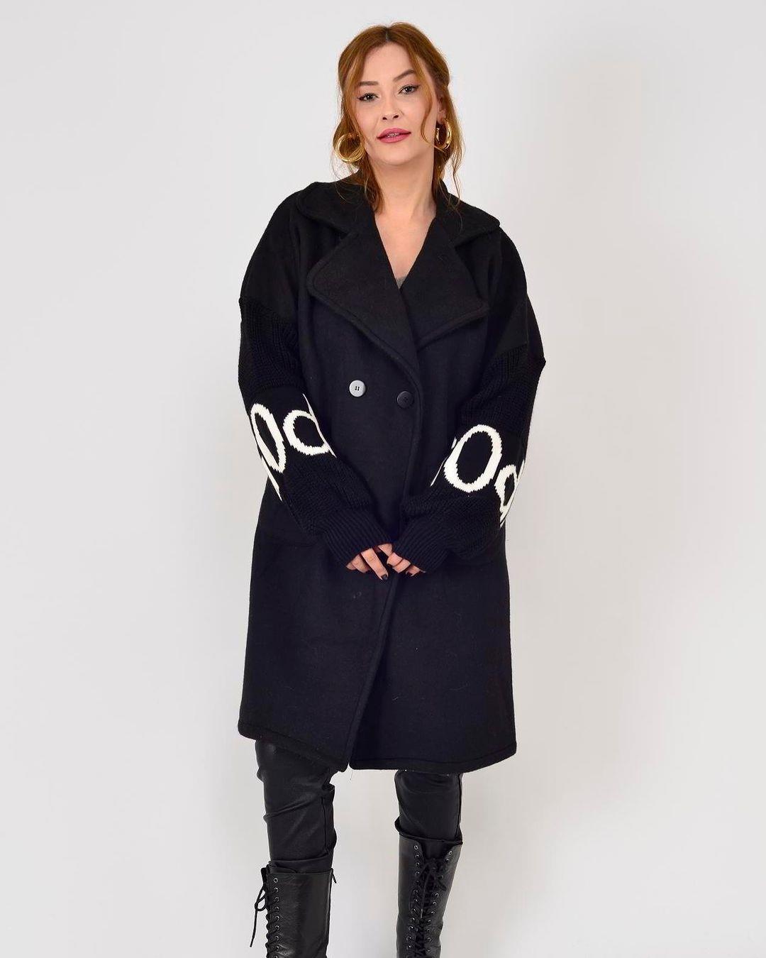 İtalyan Keçe Kaban - SİYAH