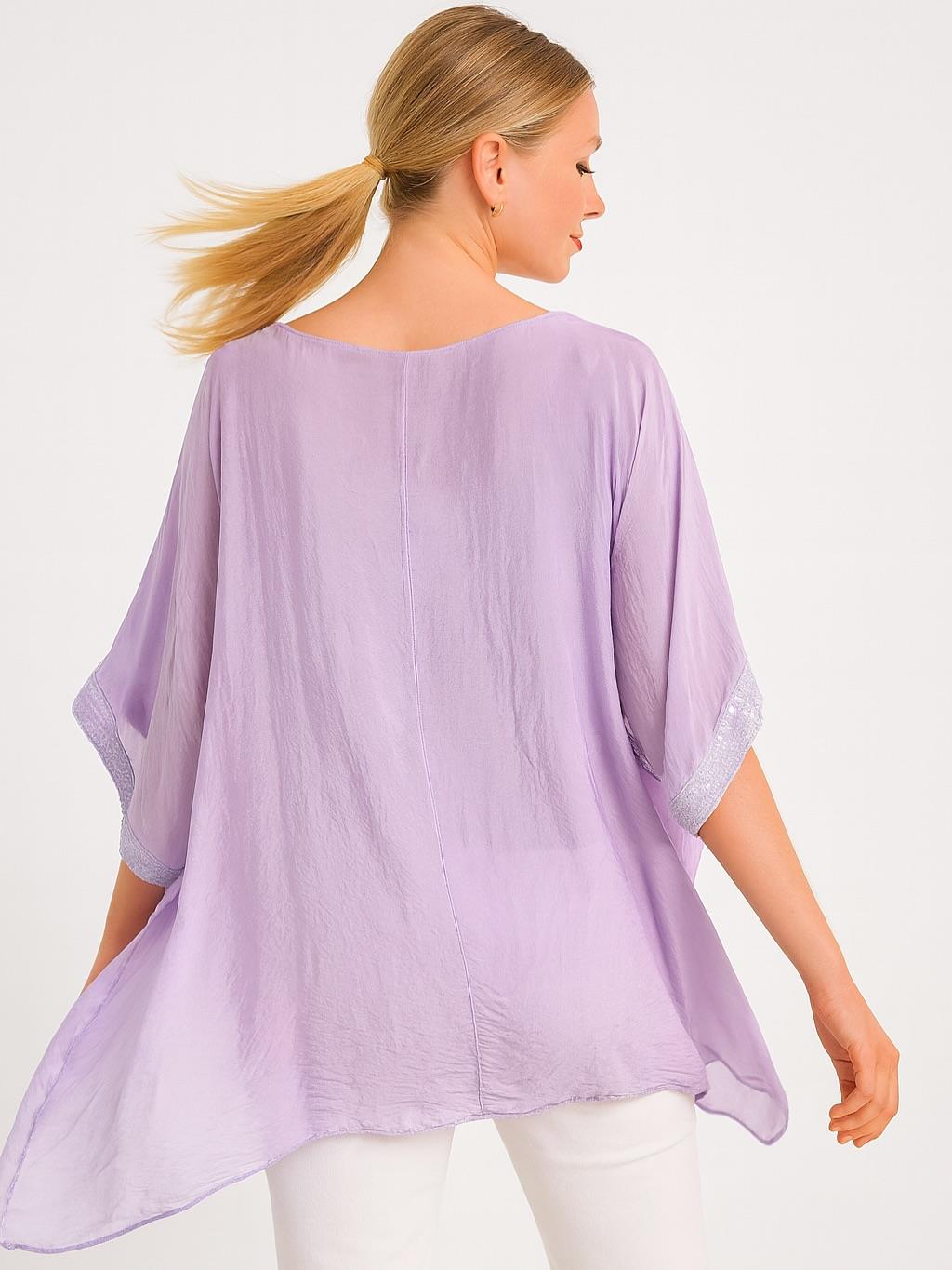 İtalyan İpek Bluz - MENEKŞE