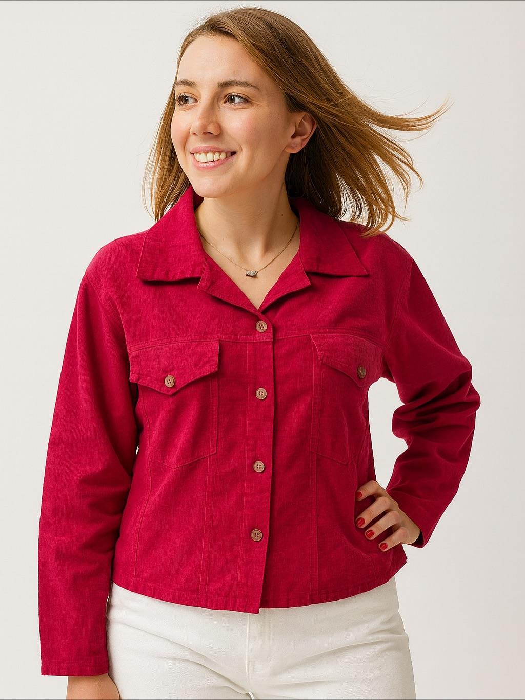 İtalyan Kadife Gömlek - BORDO