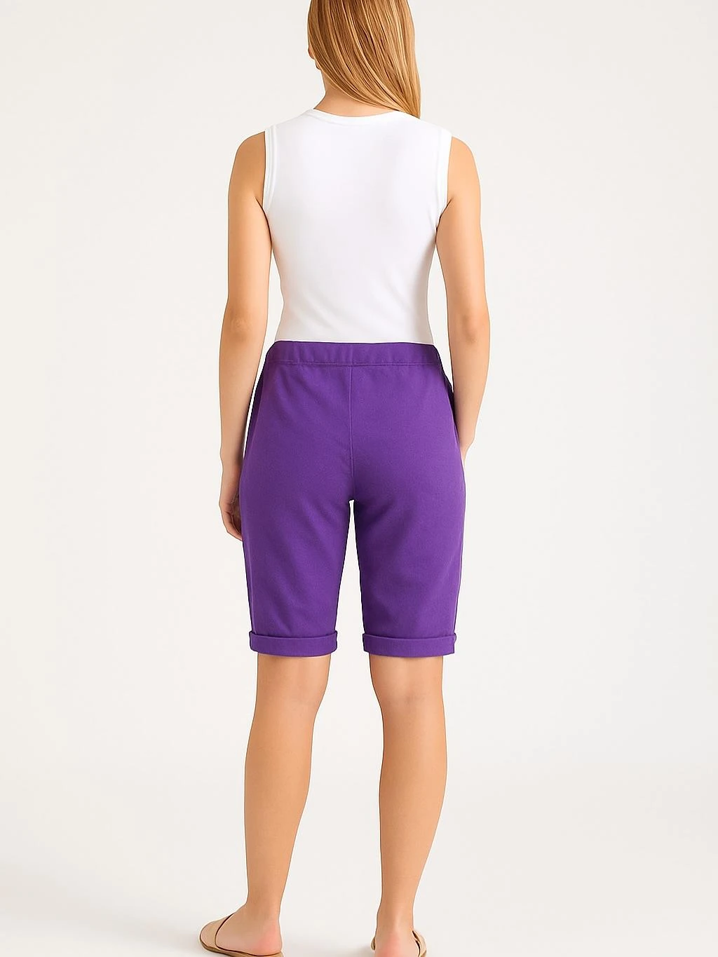 İtalyan Likralı Şort - MOR