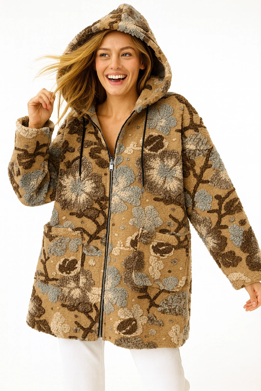 İtalyan Fermuarlı Keçe Kaban - BAL