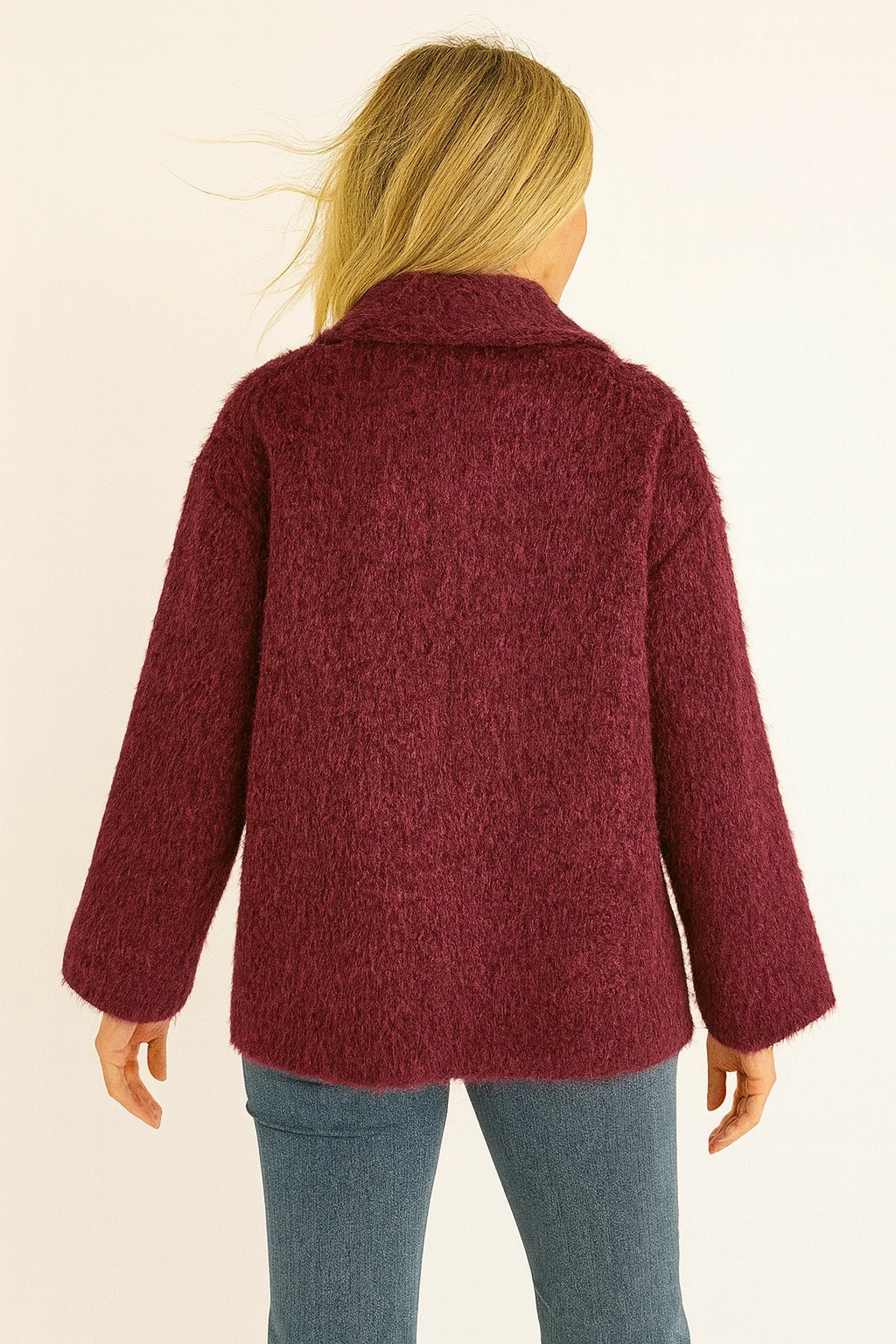 İtalyan Keçe Ceket - BORDO