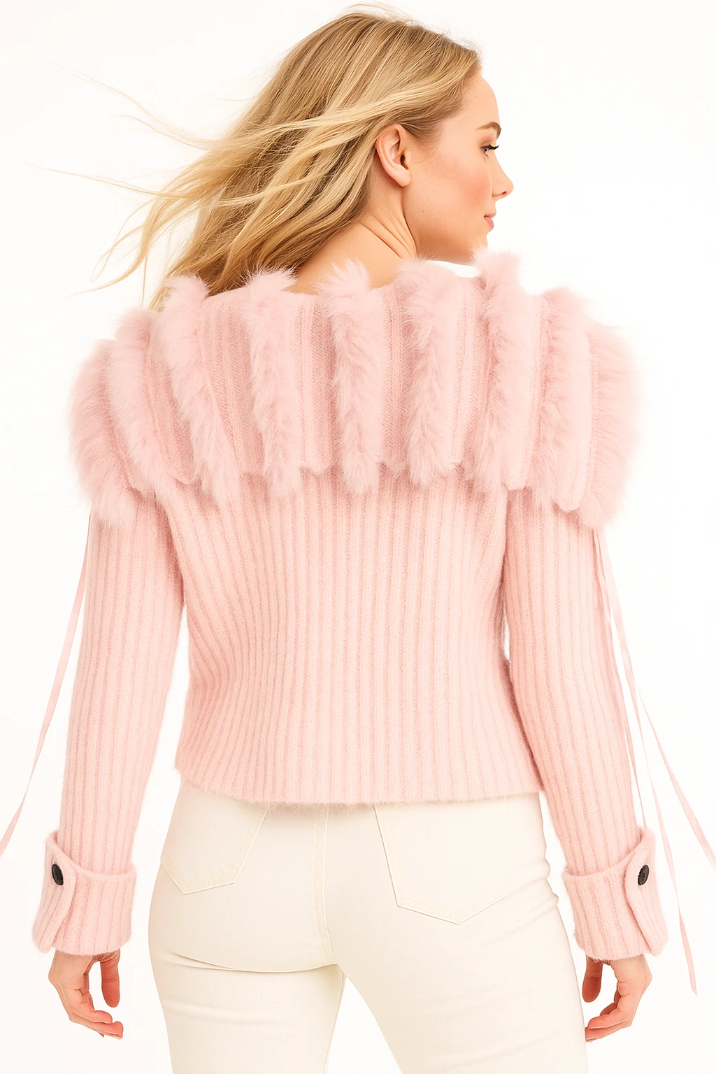 İtalyan Tasarım Triko Hırka - PUDRA