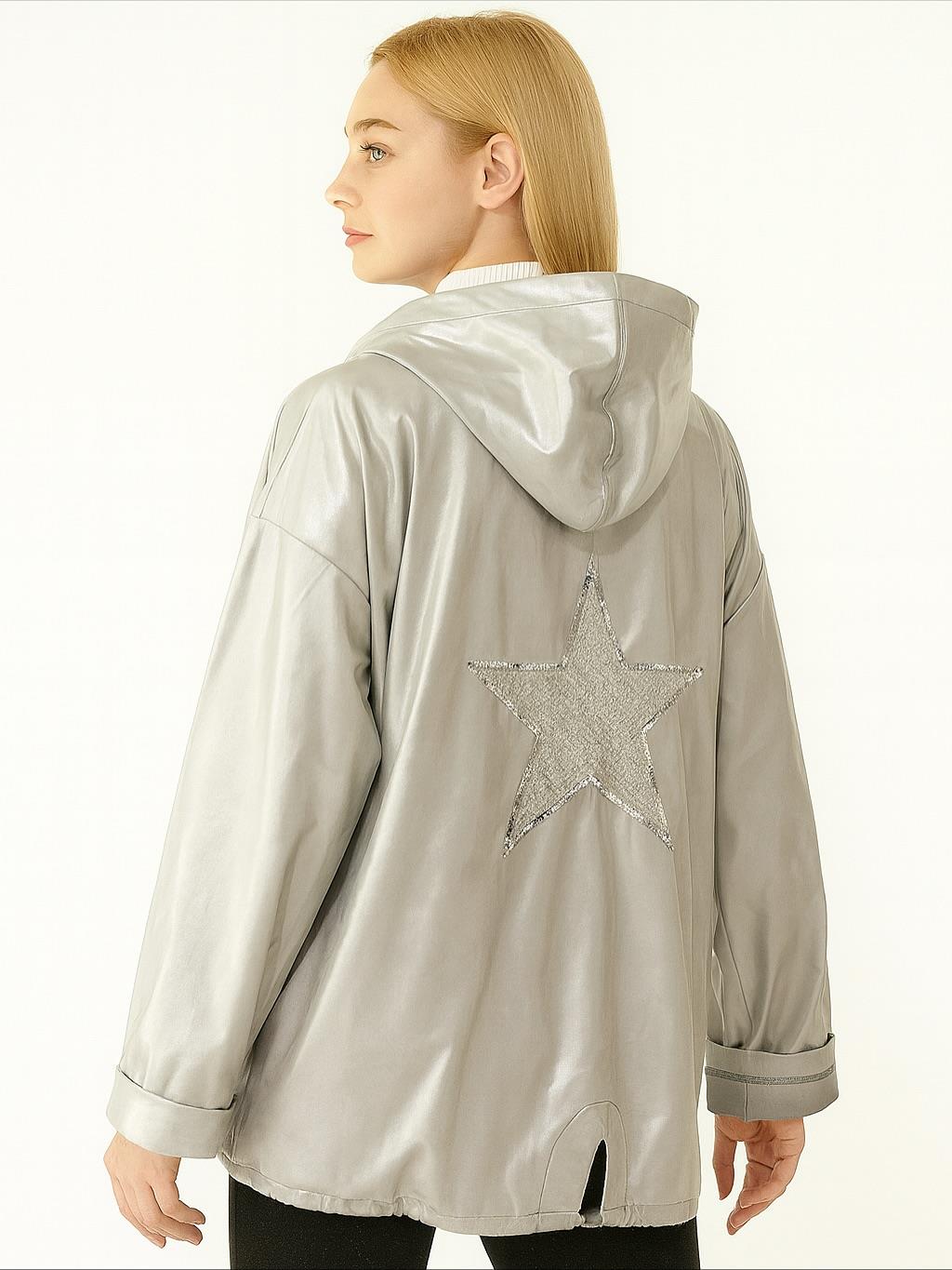 İtalyan Deri Ceket - GÜMÜŞ