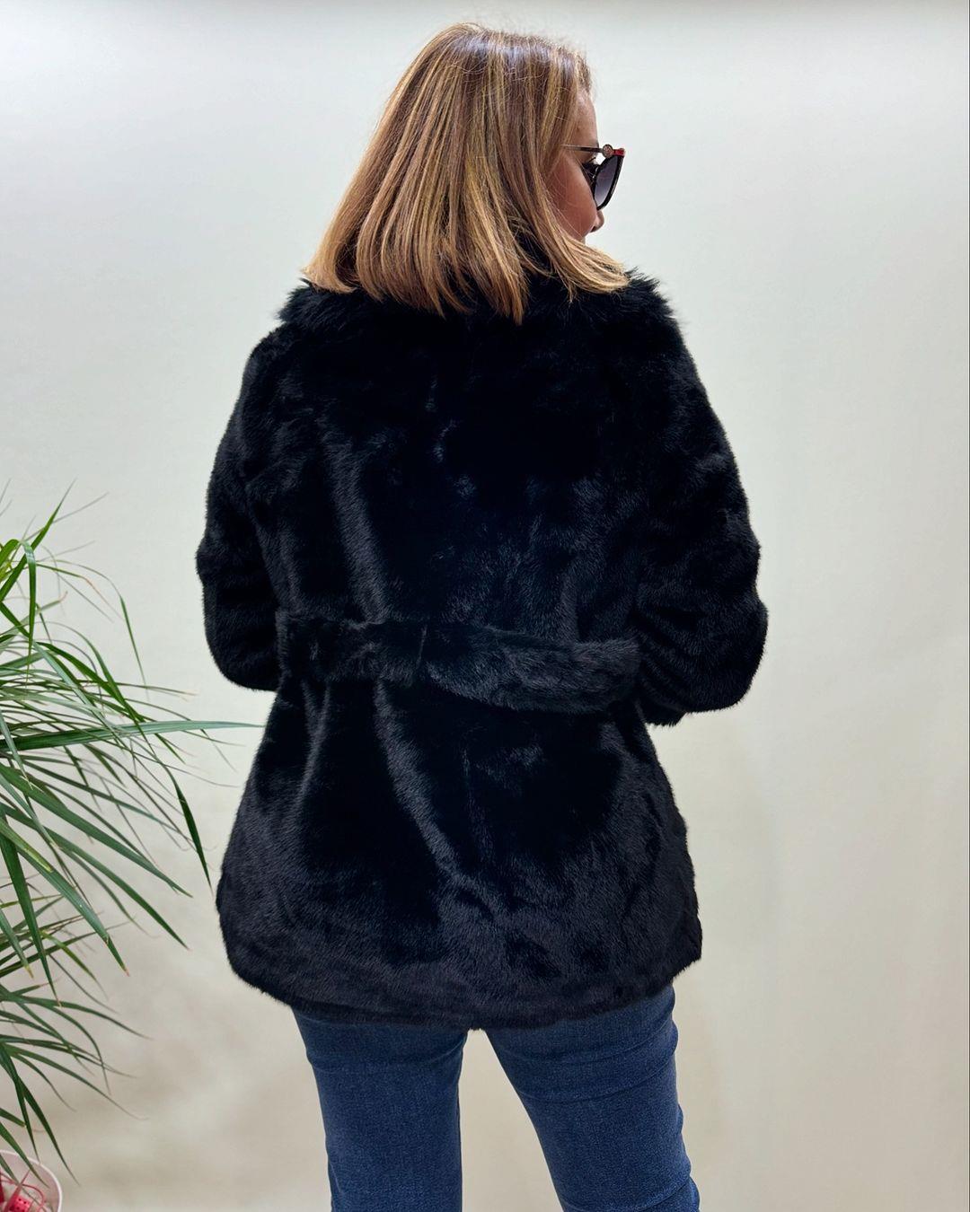 İtalyan İmitasyon Kürk - SİYAH