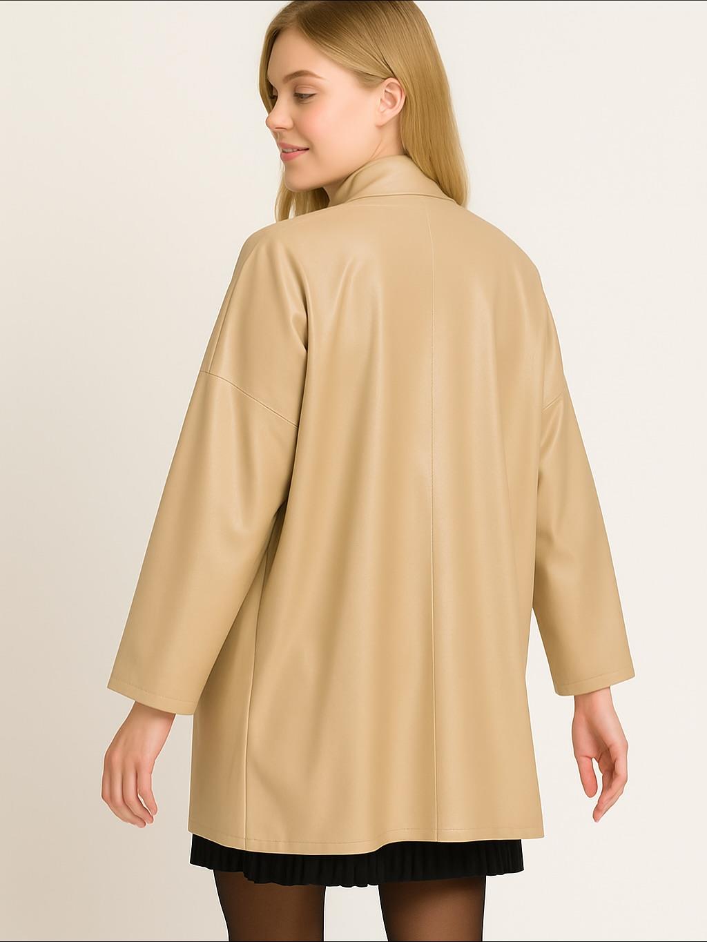 İtalyan Kısa Deri Kap - VİZON