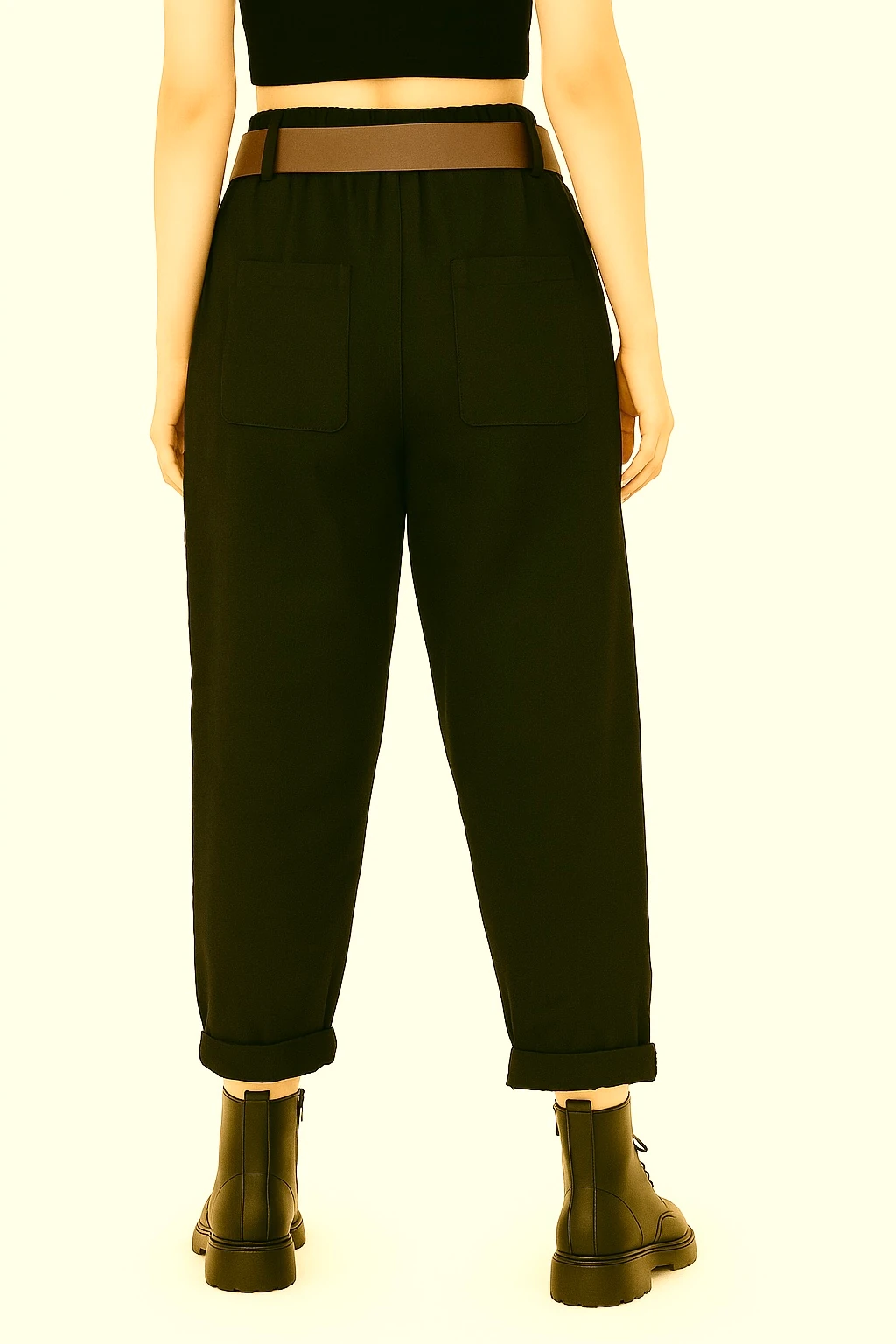 İtalyan Gabardin Pantolon - SİYAH