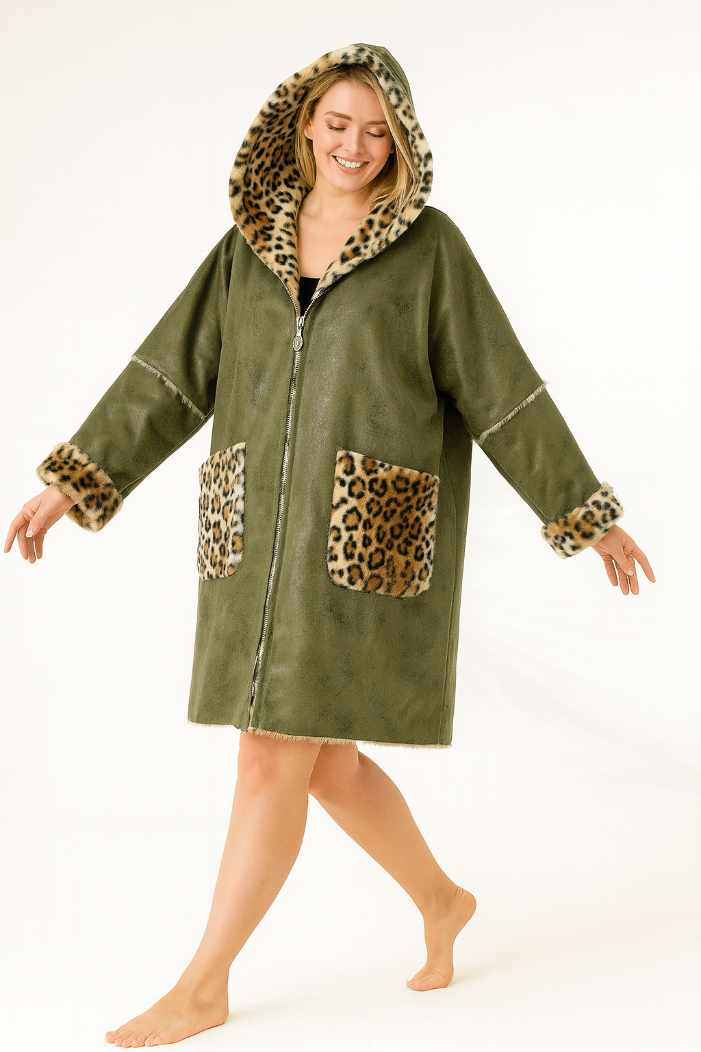 İtalyan İçi Kürklü Kaban - HAKİ